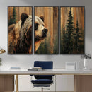 Grizzly Bear Wall Art Canvas Print, Rustic Wildlife Bear by MyGreatCanvas | Canvas Wall Art Prints | Photo Prints & Wall Decor