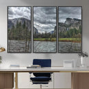 Yosemite Valley River Wall Art Canvas Print, Granite Cliffs by MyGreatCanvas | Canvas Wall Art Prints | Photo Prints & Wall Decor