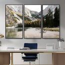 Lake Braies Alpine Landscape Wall Art Canvas Print, by MyGreatCanvas | Canvas Wall Art Prints | Photo Prints & Wall Decor
