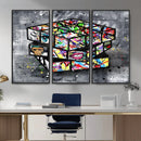 Graffiti Cube Abstract Street Art Wall Art Canvas Print by MyGreatCanvas | Canvas Wall Art Prints | Photo Prints & Wall Decor