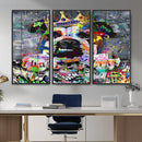 Graffiti Dog Wall Art Decor for Teen Bedroom - Abstract by MyGreatCanvas | Canvas Wall Art Prints | Photo Prints & Wall Decor