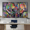 Graffiti Football Helmets Wall Art Canvas Print, Urban by MyGreatCanvas | Canvas Wall Art Prints | Photo Prints & Wall Decor