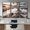 Rocky Coast Ocean Sunset Wall Art Canvas Print, Dramatic by MyGreatCanvas | Canvas Wall Art Prints | Photo Prints & Wall Decor