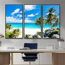 Tropical Beach Wall Art Canvas Print, Palm Tree Ocean by MyGreatCanvas | Canvas Wall Art Prints | Photo Prints & Wall Decor