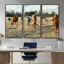 Texas Longhorn Wall Art Canvas Print, Western Ranch Cattle by MyGreatCanvas | Canvas Wall Art Prints | Photo Prints & Wall Decor