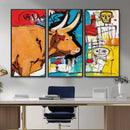 Basquiat Style Bull Graffiti Wall Art Canvas Print, Street by MyGreatCanvas | Canvas Wall Art Prints | Photo Prints & Wall Decor