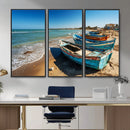 Coastal Fishing Boats Wall Art Canvas Print, Sunset Beach by MyGreatCanvas | Canvas Wall Art Prints | Photo Prints & Wall Decor