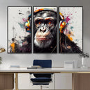 Dj Monkey Wall Art Canvas Print – Colorful Pop Art Banksy by MyGreatCanvas | Canvas Wall Art Prints | Photo Prints & Wall Decor