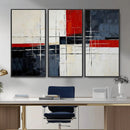 Navy Red Abstract Wall Art Canvas Print, Modern Luxury by MyGreatCanvas | Canvas Wall Art Prints | Photo Prints & Wall Decor