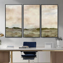 Muted Watercolor Hill Landscape Print — Beige Taupe Cloudy by MyGreatCanvas | Canvas Wall Art Prints | Photo Prints & Wall Decor