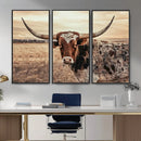 Texas Longhorn Wall Art Canvas Print – Western Cattle Ranch by MyGreatCanvas | Canvas Wall Art Prints | Photo Prints & Wall Decor