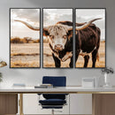 Texas Longhorn Bull Rustic Wall Art Canvas Print, Western by MyGreatCanvas | Canvas Wall Art Prints | Photo Prints & Wall Decor