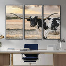 Texas Longhorn Bull Rustic Wall Art Canvas Print by MyGreatCanvas | Canvas Wall Art Prints | Photo Prints & Wall Decor