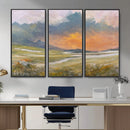 Mountain Sunset Wall Art Canvas Print Vintage Landscape by MyGreatCanvas | Canvas Wall Art Prints | Photo Prints & Wall Decor