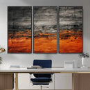 Black Orange Abstract Wall Art Canvas Print Modern Textured by MyGreatCanvas | Canvas Wall Art Prints | Photo Prints & Wall Decor