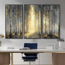 Abstract Birch Forest Wall Art Canvas Print – Modern Gold by MyGreatCanvas | Canvas Wall Art Prints | Photo Prints & Wall Decor