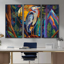 Colorful Heron Wall Art Canvas Print Tropical Bird Abstract by MyGreatCanvas | Canvas Wall Art Prints | Photo Prints & Wall Decor