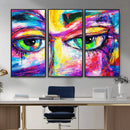 Colorful Abstract Face Wall Art Canvas Print – Modern Pop by MyGreatCanvas | Canvas Wall Art Prints | Photo Prints & Wall Decor