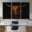 Highland Cow Wall Art Canvas Print – Moody Dark Rustic by MyGreatCanvas | Canvas Wall Art Prints | Photo Prints & Wall Decor