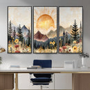Boho Mountain Landscape Large Wall Art, Horizontal Gold by MyGreatCanvas | Canvas Wall Art Prints | Photo Prints & Wall Decor