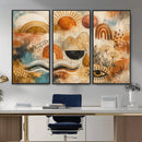 Geometric Boho Abstract Wall Art Canvas Print, Orange Blue by MyGreatCanvas | Canvas Wall Art Prints | Photo Prints & Wall Decor