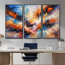 Lyrical Abstraction Wall Art Canvas Print, Orange Blue by MyGreatCanvas | Canvas Wall Art Prints | Photo Prints & Wall Decor
