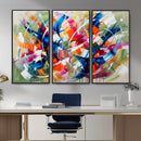 Geometric Abstract Wall Art Canvas Print, Orange Blue by MyGreatCanvas | Canvas Wall Art Prints | Photo Prints & Wall Decor