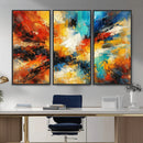 Lyrical Abstract Wall Art Canvas Print, Orange Blue Abstract by MyGreatCanvas | Canvas Wall Art Prints | Photo Prints & Wall Decor