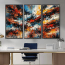 Lyrical Abstrac Wall Art Canvas Print, Orange Blue Abstract by MyGreatCanvas | Canvas Wall Art Prints | Photo Prints & Wall Decor