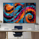 Geometric Abstract Wall Art Canvas Print, Orange Blue by MyGreatCanvas | Canvas Wall Art Prints | Photo Prints & Wall Decor