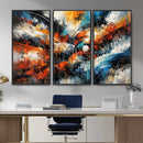Geometric Abstract Wall Art Canvas Print, Orange Blue by MyGreatCanvas | Canvas Wall Art Prints | Photo Prints & Wall Decor
