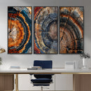 Tree Ring Triptych Canvas Wall Art — Set of 3 Wood Grain by MyGreatCanvas | Canvas Wall Art Prints | Photo Prints & Wall Decor