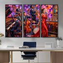 Jazz Band Canvas Wall Art — Jazz Club Singer Saxophone Print by MyGreatCanvas | Canvas Wall Art Prints | Photo Prints & Wall Decor