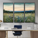 Wildflower Meadow Oil Painting Canvas — Daisy Lavender