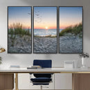 Sandy Dune Path Sunset Canvas Wall Art — Seagulls Beach by MyGreatCanvas | Canvas Wall Art Prints | Photo Prints & Wall Decor
