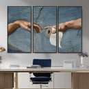 Funny Bathroom Canvas Wall Art, Michelangelo Creation of by MyGreatCanvas | Canvas Wall Art Prints | Photo Prints & Wall Decor