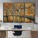 Gustav Klimt Golden Cityscape Wall Art Canvas Print, Framed by MyGreatCanvas | Canvas Wall Art Prints | Photo Prints & Wall Decor