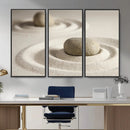 Zen Garden Stone Sand Canvas | Japanese Rock Garden Wall Art by MyGreatCanvas | Canvas Wall Art Prints | Photo Prints & Wall Decor
