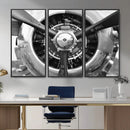 Vintage Propeller Plane Wall Art Canvas Print, Black and by MyGreatCanvas | Canvas Wall Art Prints | Photo Prints & Wall Decor