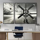 Vintage Airplane Wall Art Canvas Print, Black and White by MyGreatCanvas | Canvas Wall Art Prints | Photo Prints & Wall Decor