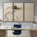 Zen Garden Stone Sand Canvas | Japanese Rock Garden Wall Art by MyGreatCanvas | Canvas Wall Art Prints | Photo Prints & Wall Decor