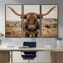 Texas Longhorn Bull Wall Art Canvas Print, Western Farmhouse by MyGreatCanvas | Canvas Wall Art Prints | Photo Prints & Wall Decor