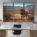 Texas Longhorn Bull Wall Art Canvas Print, Western Farmhouse by MyGreatCanvas | Canvas Wall Art Prints | Photo Prints & Wall Decor