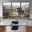 Texas Longhorn Bull Wall Art Canvas Print, Western Farmhouse by MyGreatCanvas | Canvas Wall Art Prints | Photo Prints & Wall Decor
