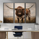 Texas Longhorn Canvas Wall Art Western Bull Desert Moody by MyGreatCanvas | Canvas Wall Art Prints | Photo Prints & Wall Decor