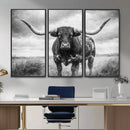 Texas Longhorn Canvas Wall Art Western Bull Desert Moody by MyGreatCanvas | Canvas Wall Art Prints | Photo Prints & Wall Decor