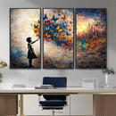 Banksy Girl Wall Art Canvas Print for Living Room Decor by MyGreatCanvas | Canvas Wall Art Prints | Photo Prints & Wall Decor