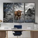 Texas Longhorn Canvas Wall Art, Rustic Farm Barn Bluebonnet by MyGreatCanvas | Canvas Wall Art Prints | Photo Prints & Wall Decor