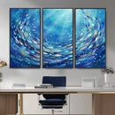 School of Fish Canvas Print | Blue Ocean Underwater Wall Art by MyGreatCanvas | Canvas Wall Art Prints | Photo Prints & Wall Decor