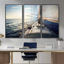 Sailboat Wall Art Canvas Print, Ocean Sunset Sailing Framed by MyGreatCanvas | Canvas Wall Art Prints | Photo Prints & Wall Decor